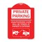 Signmission Private Parking Unauthorized Cars Will Towed Owners Expense Alum Sign, 24" L, 18" H, RW-1824-23268 A-DES-RW-1824-23268 - alternate 1